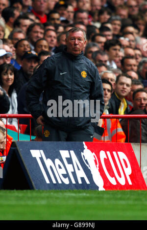 Fußball - FA Cup - Finale - Arsenal gegen Manchester United - Millennium Stadium. Sir Alex Ferguson, Manager von Manchester United Stockfoto