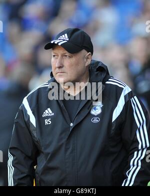 Fußball - Sky Bet Championship - Cardiff City / Charlton Athletic - Cardiff City Stadium. Russell Slade, Manager von Cardiff City. Stockfoto