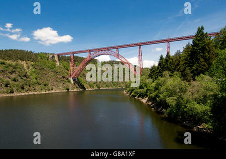 Viaduc Garabit, Garabit-Viadukt, Cantal, Auvergne, Frankreich, Europa Stockfoto