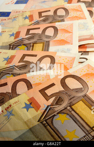 50 Euro-Banknoten Stockfoto