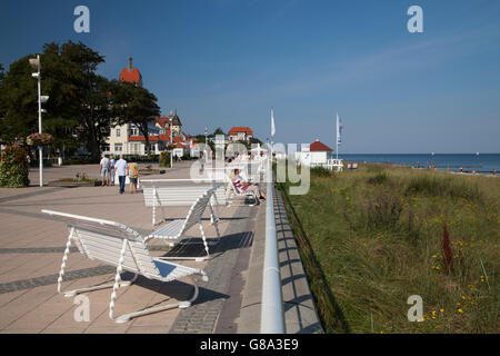 Strandpromenade, Ostsee resort Grenzziehung, Mecklenburg-Vorpommern, PublicGround Stockfoto