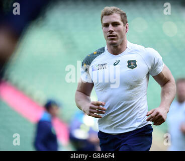 Rugby-Union - Rugby-Weltmeisterschaft 2015 - Australien Kapitäne laufen - Twickenham Stockfoto