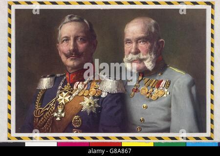 Franz Joseph I., Kaiser von Österreich Und Kaier Wilhelm II. Stockfoto