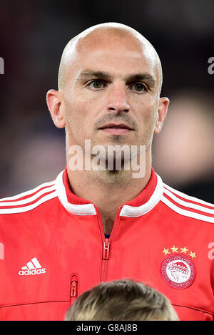 Fußball - UEFA Champions League - Gruppe F - Arsenal V Olympiakos Piräus - Emirates Stadium Stockfoto