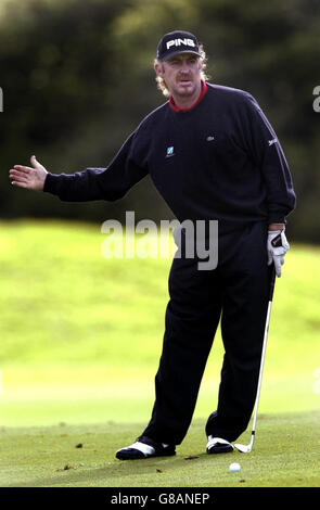 Golf - The Wales Open 2005 - Celtic Manor. Der spanische Miguel Angel Jimenez am 18. Stockfoto