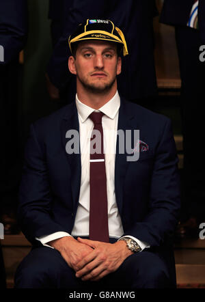 Wales Kapitän Sam Warburton während der Begrüßungszeremonie in Guildhall, London. Stockfoto