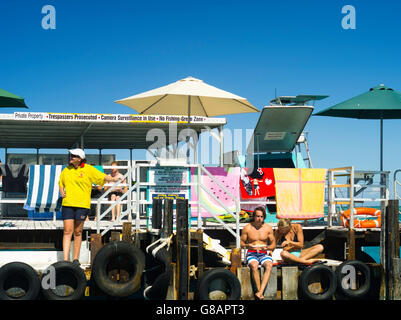 Entspannen und genießen mittags bei Lady Musgrave Island, Queensland, Australia Stockfoto