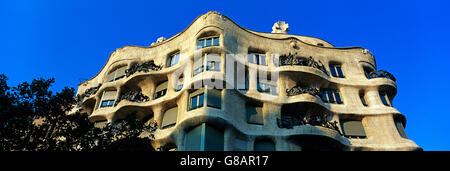 Casa Mila, Barcelona, Spanien Stockfoto