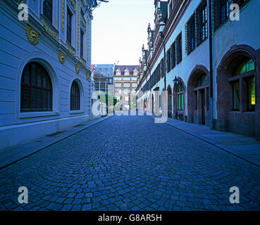 Alte Börse-Gebäude und altes Rathaus, Leipzig, Deutschland Stockfoto