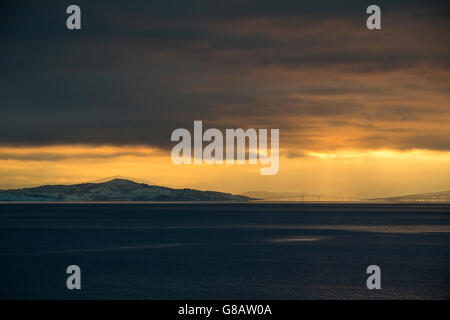 Sonnenuntergang über Tromsø, Norwegen Stockfoto