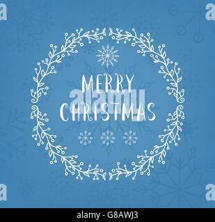 Frohe Weihnachten Design Schriftzug. Vektor-Illustration. Saisonkarten, Grüße für social media Stock Vektor