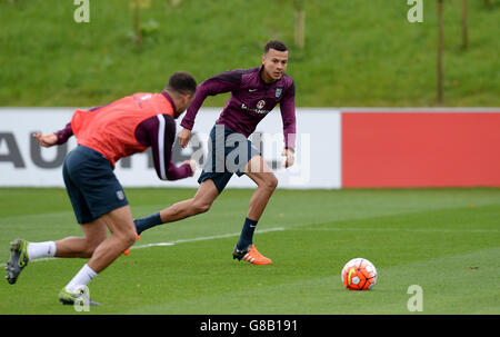 Fußball - UEFA Euro 2016 - Qualifikation - Gruppe E - England V Estland - England Trainingseinheit und Pressekonferenz - Tag eins... Stockfoto