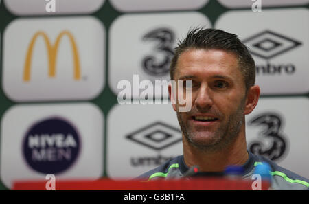 Robbie Keane, Irlands Republik, während einer Pressekonferenz im FAI National Training Centre, Dublin. Stockfoto