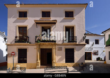 ehemaliges Haus von D. Federico Serratosa Marquez, Plaza Beato Diego Jose de Cadiz, Altstadt (La Ciudad), Ronda, Andalusien, Spanien Stockfoto