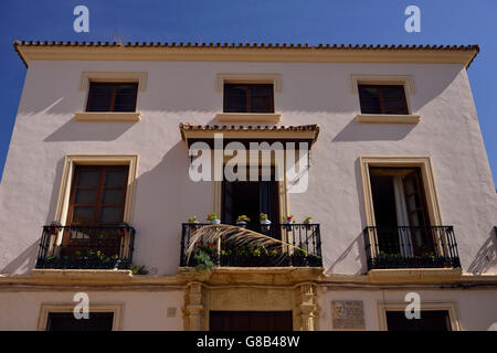 ehemaliges Haus von D. Federico Serratosa Marquez, Plaza Beato Diego Jose de Cadiz, Altstadt (La Ciudad), Ronda, Andalusien, Spanien Stockfoto