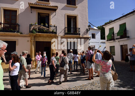 ehemaliges Haus von D. Federico Serratosa Marquez, Plaza Beato Diego Jose de Cadiz, Altstadt (La Ciudad), Ronda, Andalusien, Spanien Stockfoto