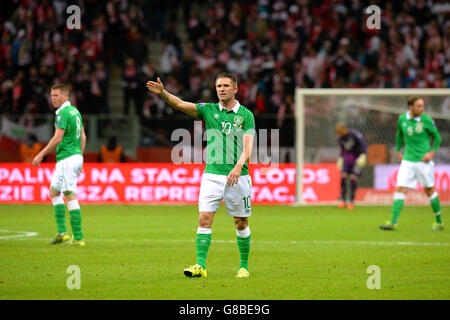 Fußball - UEFA European Championship Qualifikation - Gruppe D - Polen V Republik Irland - Nationalstadion Stockfoto