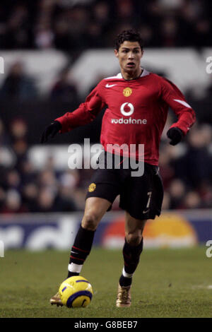 Fußball - UEFA Champions League - 16. Runde - Erstes Bein - Manchester United / AC Mailand - Old Trafford. Cristiano Ronaldo, Manchester United Stockfoto