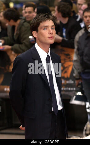 Batman Beginnt Europäische Premiere - Odeon Leicester Square. Star des Films Cillian Murphy. Stockfoto