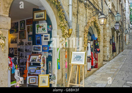 Shop Verkauf Bilder Dubrovnik Kroatien Stockfoto