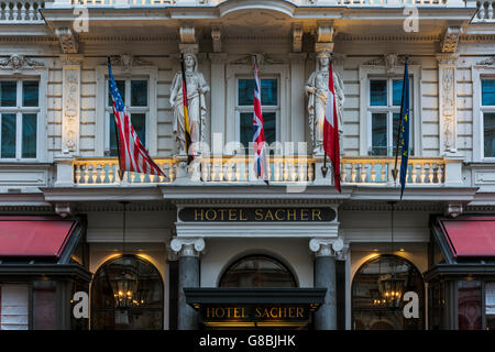 Hotel Sacher, Wien, Österreich Stockfoto