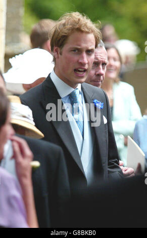 Hugh Van Cutsem und Rose Astor Wedding - Burford Parish Church. Prinz William. Stockfoto