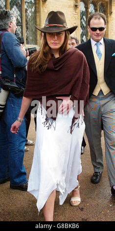 Hugh Van Cutsem und Rose Astor Hochzeit - Burford Pfarrkirche Stockfoto