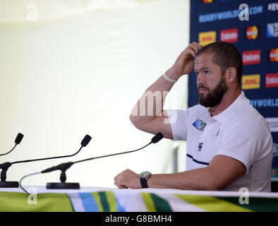 Rugby-Union - Rugby World Cup 2015 - England-Pressekonferenz - Pennyhill Park Stockfoto