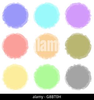 Satz von Runde farbige Banner. Transtarent Aktien Stock Vektor