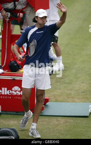 Tennis - Stella Artois Championship 2005 - Viertel Finale - Lleyton Hewitt V Ivo Karlovic - Queens Club Stockfoto