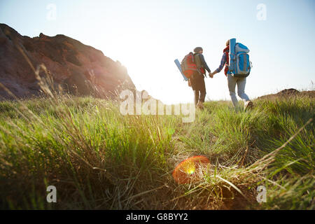 Fuß hinunter Rasen Stockfoto