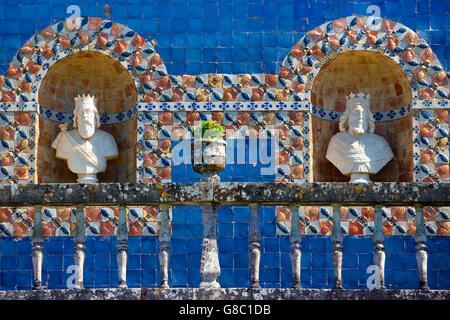 Fliesen in der Palacio Dos Marqueses da Fronteira in Lissabon Stockfoto