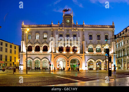 Bahnhof Rossio in Lissabon Stockfoto