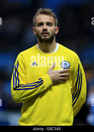 Fußball - U21 Euro Qualifying - England U21 gegen Kasachstan U21 - Ricoh Arena. Stanislav Pavlov, kasachische Torhüter Stockfoto