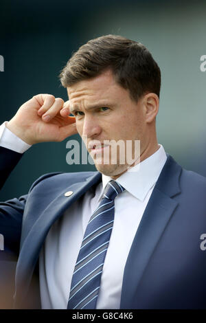 Fußball - Sky Bet League One - Bury gegen Wigan Athletic - Gigg Lane. Gary Caldwell, Manager von Wigan Athletic Stockfoto