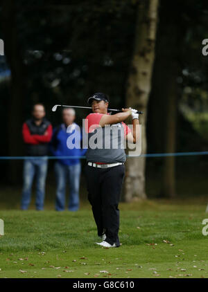 Golf - British Masters - Tag Drei - Woburn Golf Club. Thailands Kiradech Aphibarnrat am dritten Tag der British Masters im Woburn Golf Club, Little Brickhill. Stockfoto