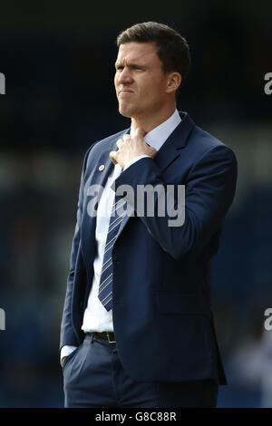 Fußball - Sky Bet League One - Bury gegen Wigan Athletic - Gigg Lane. Gary Caldwell, Trainer von Wigan Athletic Stockfoto