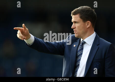 Fußball - Sky Bet League One - Bury gegen Wigan Athletic - Gigg Lane. Gary Caldwell, Trainer von Wigan Athletic Stockfoto