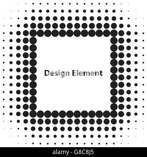 Vektor-abstrakte Halbton-Design-Elemente Stock Vektor