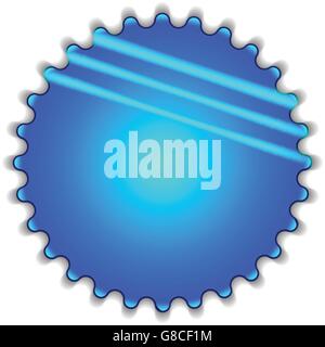 Große blaue Schaltfläche Stock Vektor