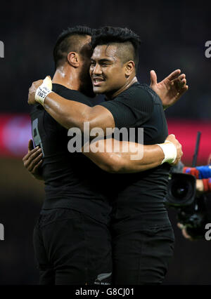 Rugby-Union - Rugby-Weltmeisterschaft 2015 - Quarter Final - Neuseeland / Frankreich - Millennium Stadium Stockfoto