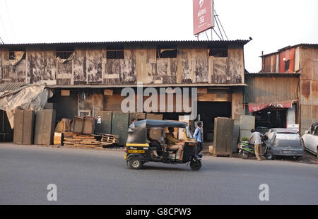 Auto-rikscha/Auto rickshaws in Mumbai, Maharashtra, Indien Stockfoto