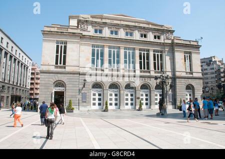 Fassade des Campoamor Theaters. Oviedo, Spanien. Stockfoto