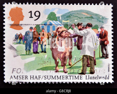 Vereinigtes Königreich - CIRCA 1994: Eine Briefmarke gedruckt in Großbritannien zeigt Amser Haf / Sommer, Llanelwedd, circa 1994 Stockfoto