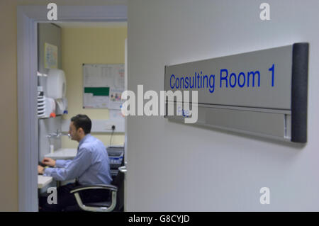 Ärzte Beratung Raum. England. UK Stockfoto