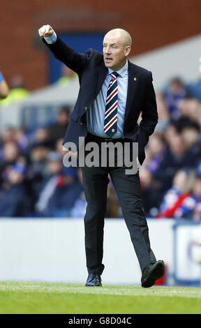 Fußball - Ladbrokes Scottish Championship - Rangers gegen Alloa Athletic - Ibrox Stadium. Rangers-Manager Mark Warburton beim Ladbrokes Scottish Championship-Spiel im Ibrox Stadium, Glasgow. Stockfoto