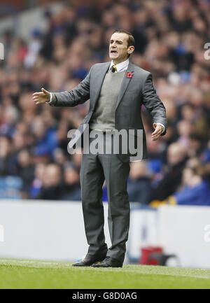 Fußball - Ladbrokes Scottish Championship - Rangers gegen Alloa Athletic - Ibrox Stadium. Alloa Athletic Manager Danny Lennon beim Ladbrokes Scottish Championship Spiel im Ibrox Stadium, Glasgow. Stockfoto