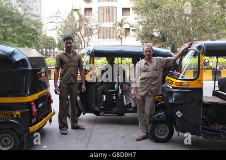 Auto-rikscha/Auto rickshaws in Mumbai, Maharashtra, Indien Stockfoto