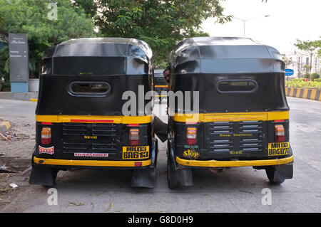 Auto-rikscha/Auto rickshaws in Mumbai, Maharashtra, Indien Stockfoto