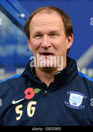 Fußball - Sky Bet Championship - Queens Park Rangers gegen Preston North End - Loftus Road. Simon Grayson, Manager Von Preston North End. Stockfoto